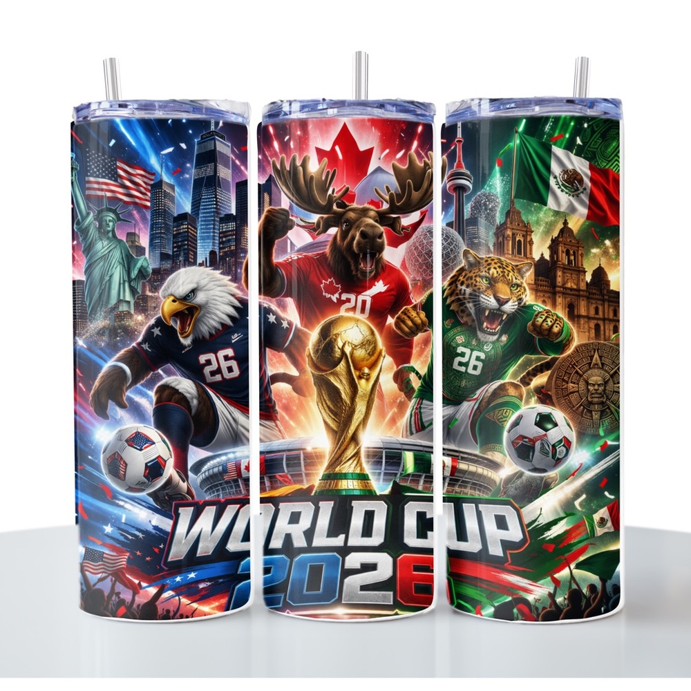 World Cup 2026 Stainless Steel Travel Tumbler - Multicolor